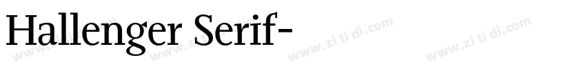 Hallenger Serif字体转换
